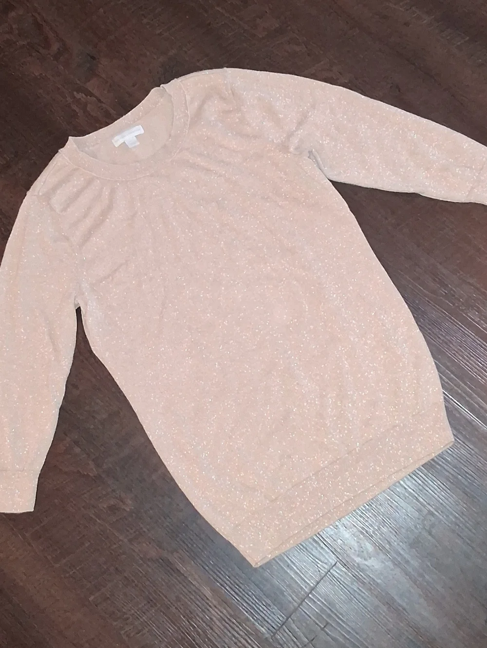 Shimmer Knit Crewneck Sweater - Shimmer Gold - Picture 1 of 7